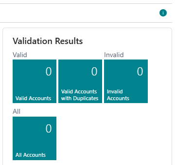 Image showing the validation results on the Bank Validator Setup page.