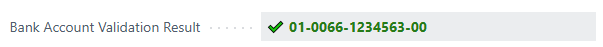 Image showing a valid bank account enlarged.