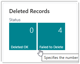 Image showing the results of the bulk delete.