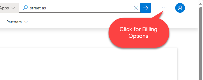 Image showing button to launch billing options.